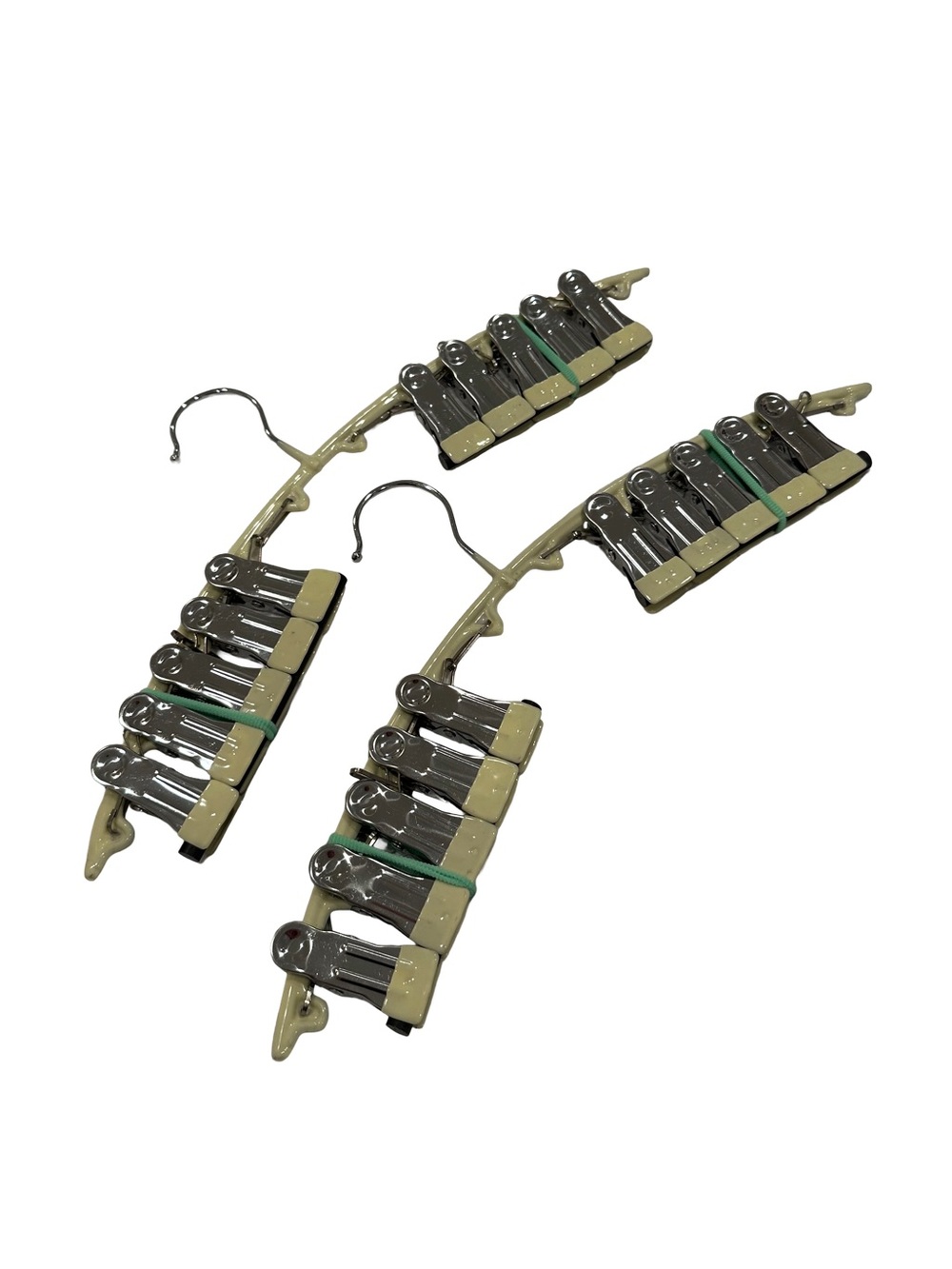 NWOT Beige and Silver Multi-Clip Hangers for Small Items